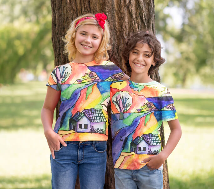 Pick from a variety of ready-to-use designs and make your T-shirts stand out.